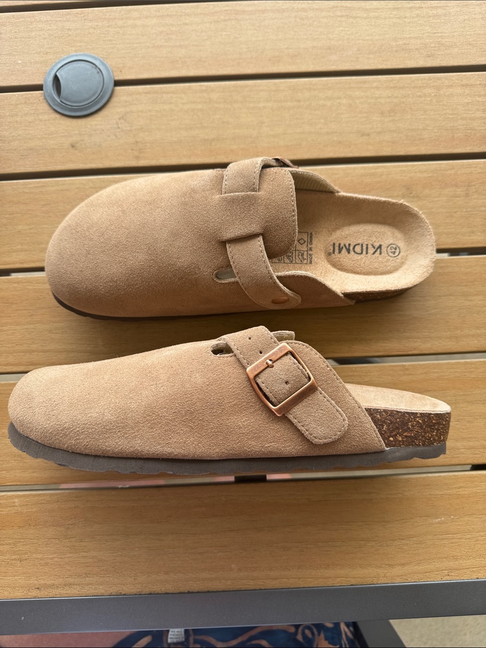 🤎BRAND NEW Suede Adjustable Slide Clogs with Memory Foam Cork Footbed🤎